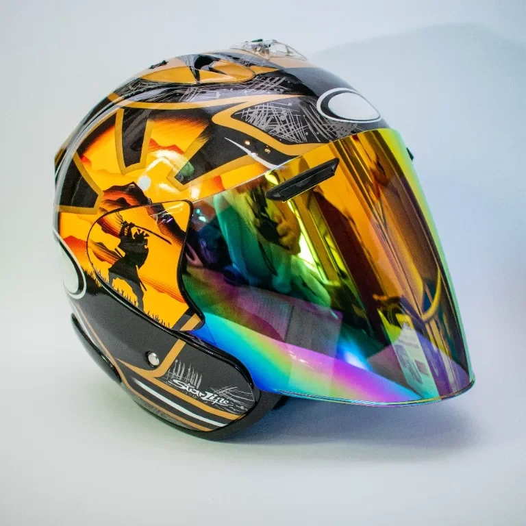 Full Face Motorcycle Helmet With Bluetooth - 3/4 шлем с открытым лицом Ram3