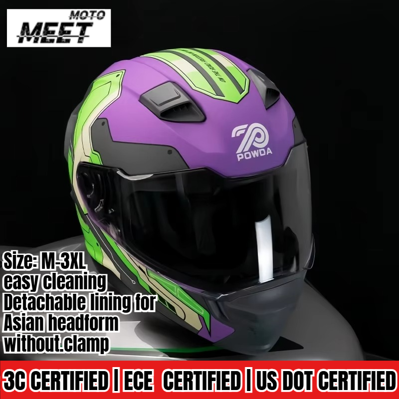 Dual Visor Motorcycle Racing Helmet - Универсальный мотоциклетный шлем, закрывающий всё лицо,