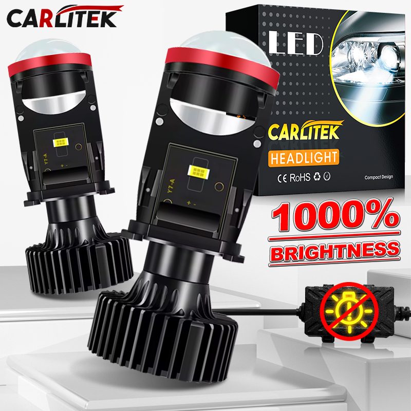 Universal Motorcycle Led Headlight Projector - Светодиодные лампы H4 LED для праворульных