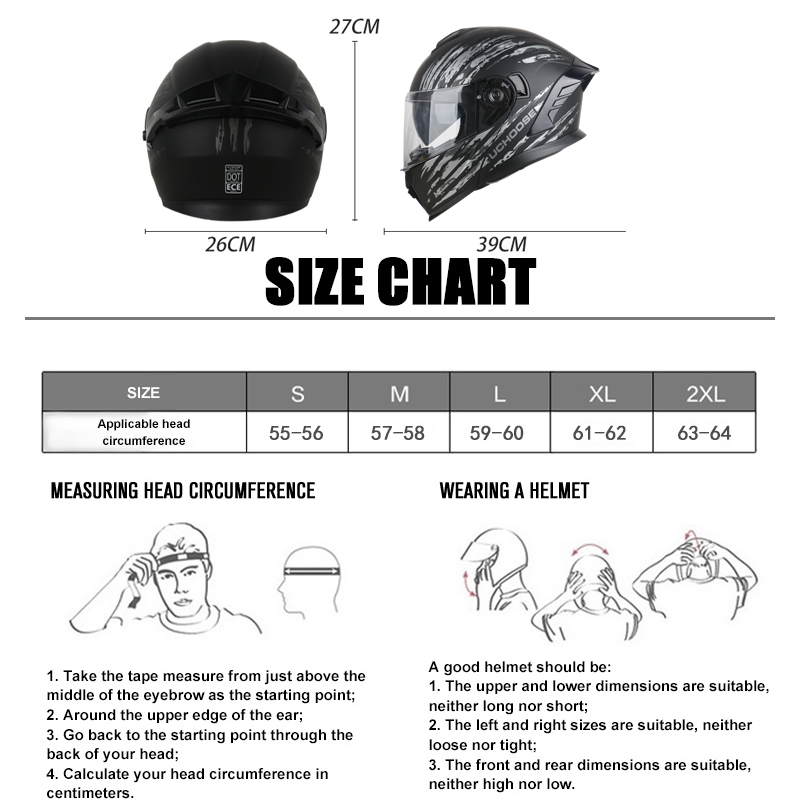 Модульный мотоциклетный шлем U – обзор и цена Full Face Motorcycle Helmet With Bluetooth
