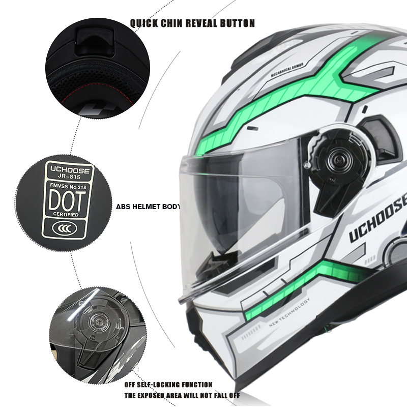 Модульный мотоциклетный шлем U – обзор и цена Full Face Motorcycle Helmet With Bluetooth