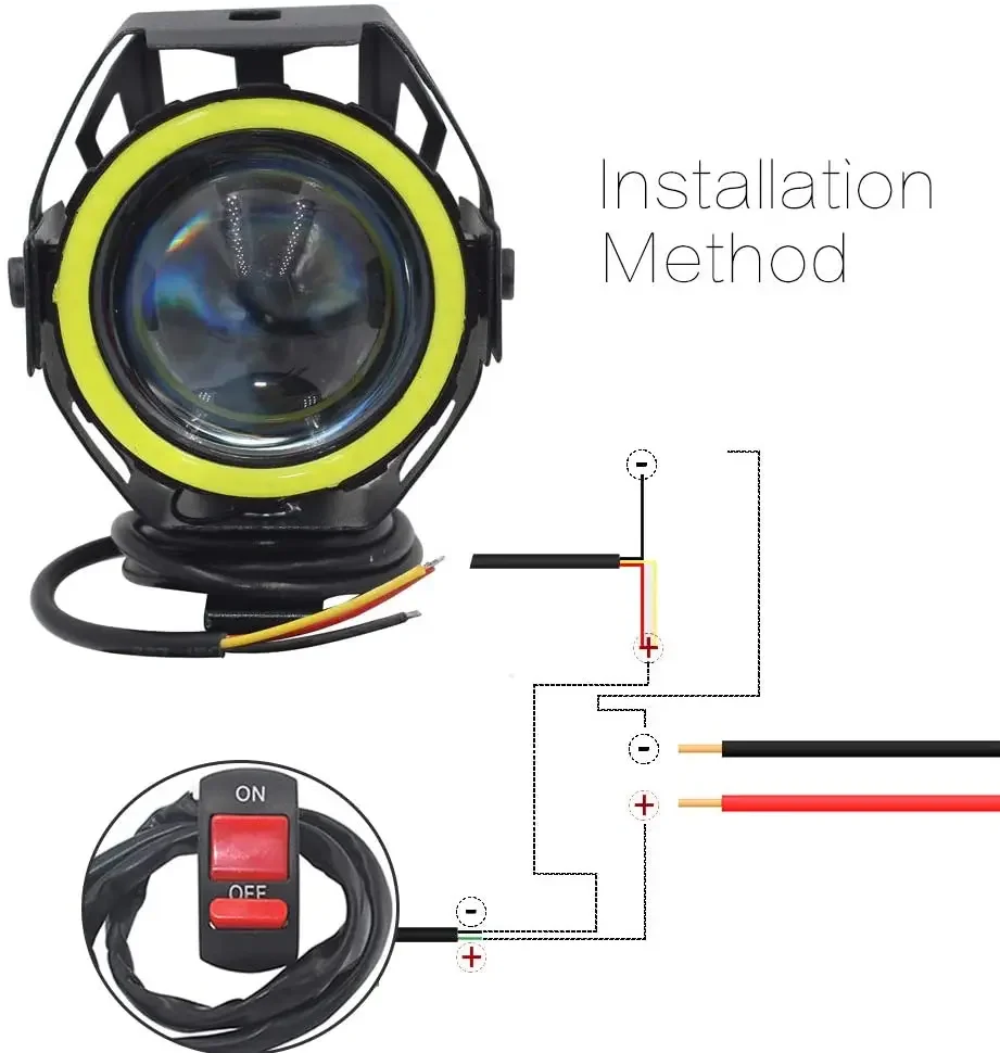 U7 светодиодная вспомогательна – обзор и цена Universal Motorcycle Led Headlight Projector