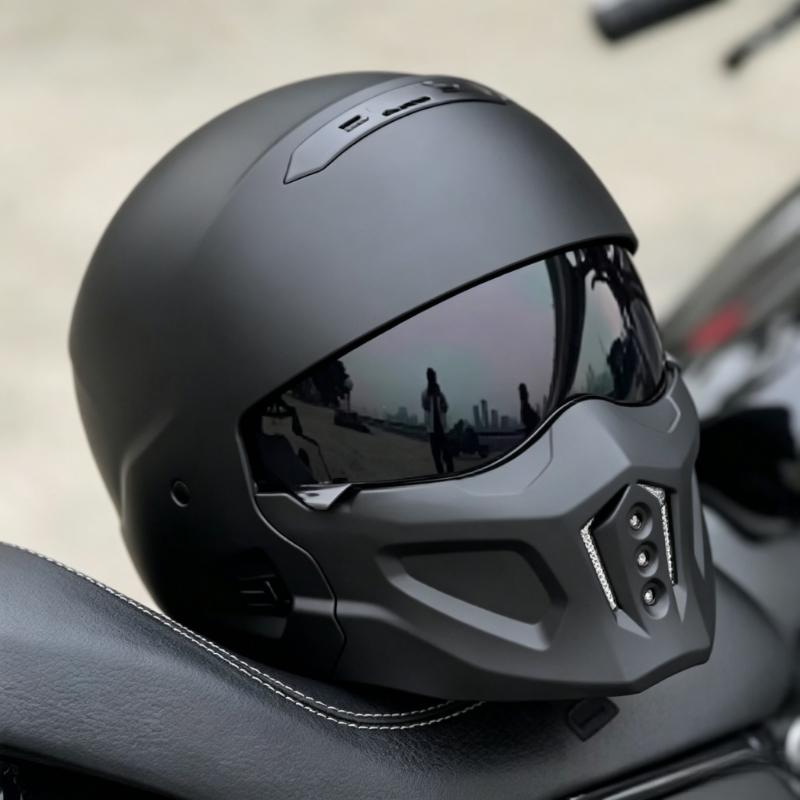 Прочный ярко-черный мотоциклет – обзор и цена Full Face Motorcycle Helmet With Bluetooth